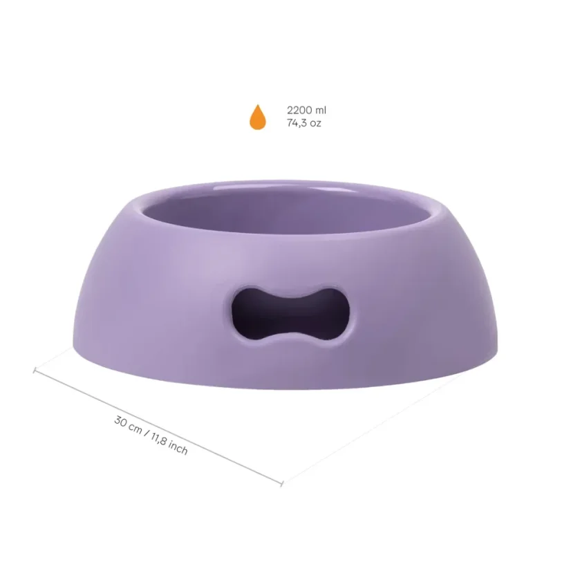 NEZNIČITELNÁ EKO-FRIENDLY MISKA PRO PSY FIALOVÁ - Objem: M (1100 ml)