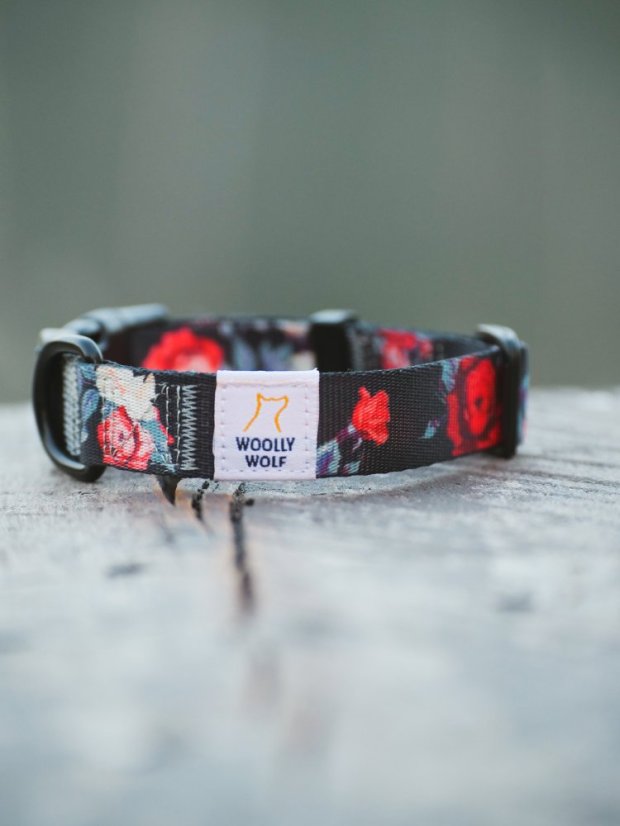 OBOJEK WILD ROSE - Velikost obojku: 30 - 45