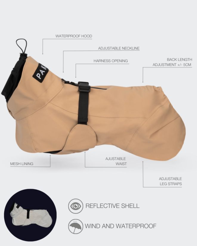 REFLEXNÍ PLÁŠTĚNKA PAIKKA TAUPE