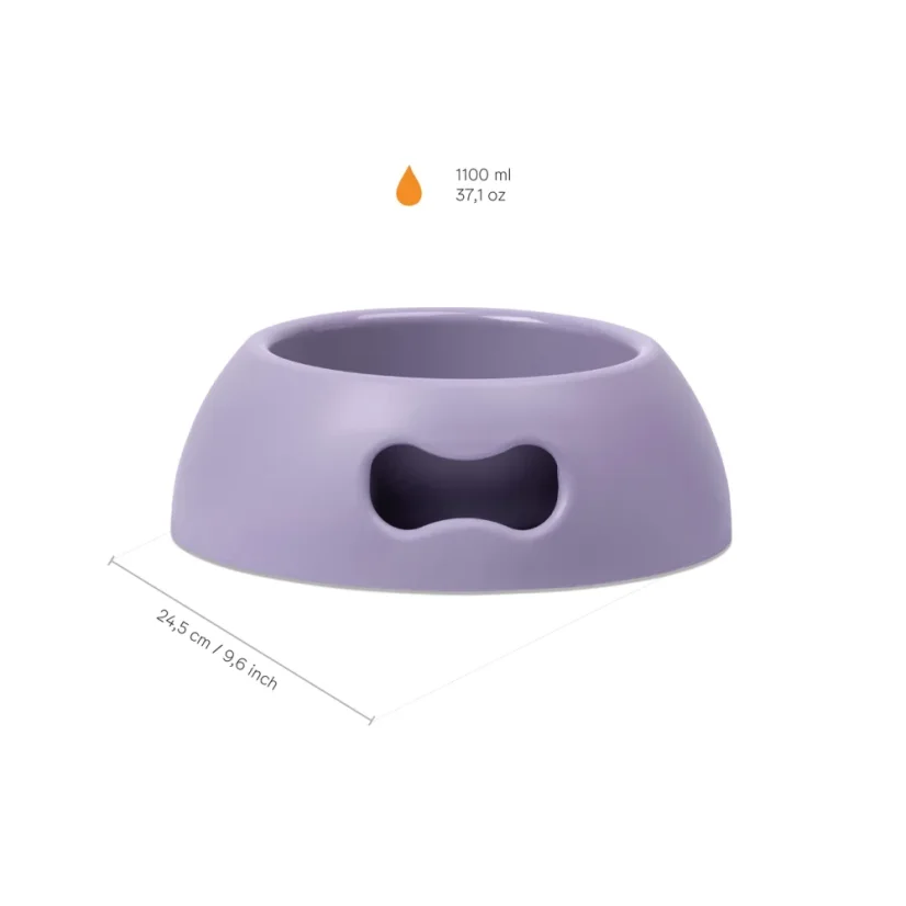 NEZNIČITELNÁ EKO-FRIENDLY MISKA PRO PSY FIALOVÁ - Objem: M (1100 ml)