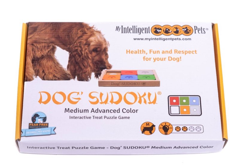 SUDOKU MEDIUM MY INTELLIGENT DOGS ADVANCED BAREVNÉ - OBTÍŽNOST 2